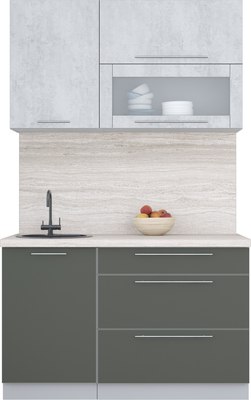 Кухонный гарнитур Интерлиния Мила Пластик 1.3 В - фото