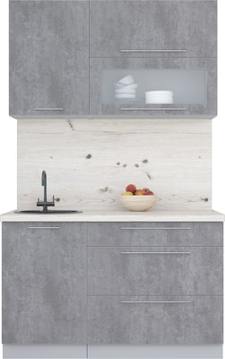 Кухонный гарнитур Интерлиния Мила Пластик 1.3 В - фото