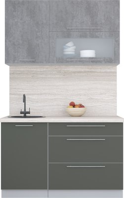 Кухонный гарнитур Интерлиния Мила Пластик 1.3 В - фото