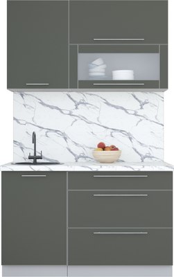Кухонный гарнитур Интерлиния Мила Пластик 1.3 В - фото