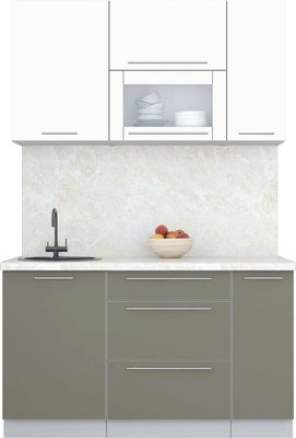 Кухонный гарнитур Интерлиния Мила Пластик 1.4 В - фото