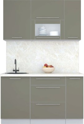 Кухонный гарнитур Интерлиния Мила Пластик 1.4 В - фото
