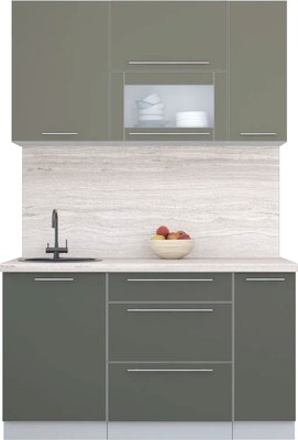 Кухонный гарнитур Интерлиния Мила Пластик 1.4 В - фото