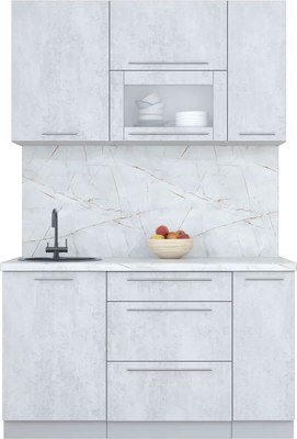 Кухонный гарнитур Интерлиния Мила Пластик 1.4 В - фото
