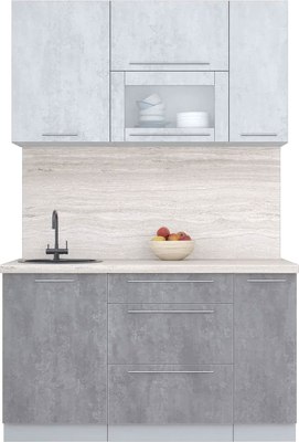 Кухонный гарнитур Интерлиния Мила Пластик 1.4 В - фото