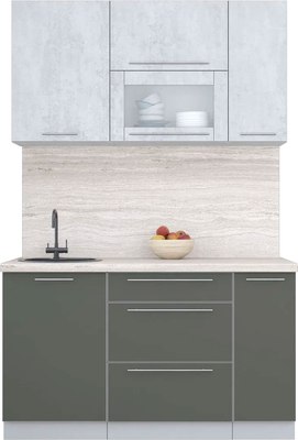Кухонный гарнитур Интерлиния Мила Пластик 1.4 В - фото