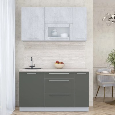 Кухонный гарнитур Интерлиния Мила Пластик 1.4 В