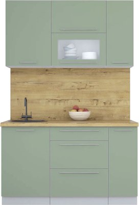 Кухонный гарнитур Интерлиния Мила Пластик 1.4 В - фото