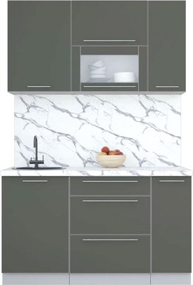 Кухонный гарнитур Интерлиния Мила Пластик 1.4 В - фото