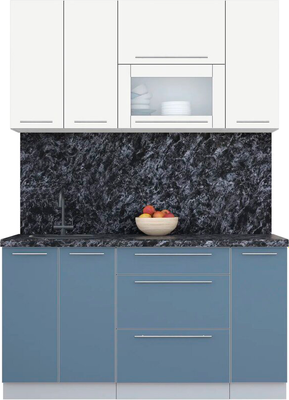 Кухонный гарнитур Интерлиния Мила Пластик 1.5 В - фото