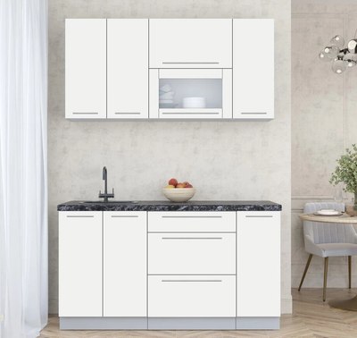 Кухонный гарнитур Интерлиния Мила Пластик 1.5 В