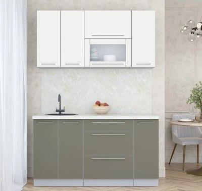 Кухонный гарнитур Интерлиния Мила Пластик 1.5 В