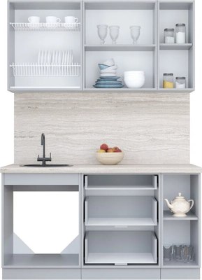 Кухонный гарнитур Интерлиния Мила Пластик 1.5 В