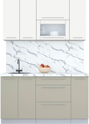 Кухонный гарнитур Интерлиния Мила Пластик 1.5 В - фото