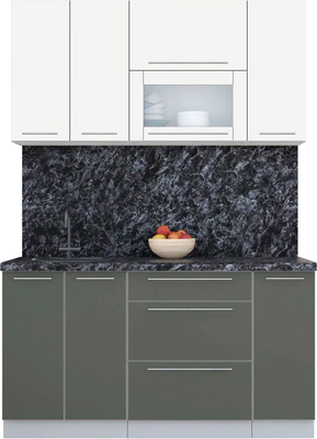 Кухонный гарнитур Интерлиния Мила Пластик 1.5 В - фото