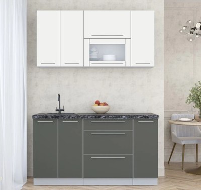 Кухонный гарнитур Интерлиния Мила Пластик 1.5 В