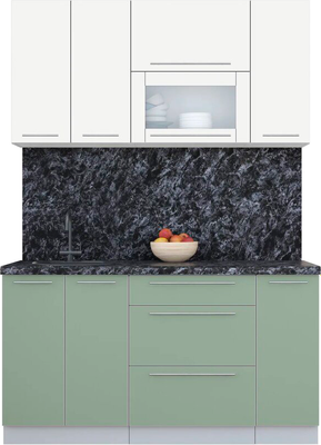 Кухонный гарнитур Интерлиния Мила Пластик 1.5 В - фото