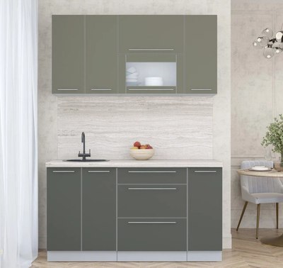 Кухонный гарнитур Интерлиния Мила Пластик 1.5 В