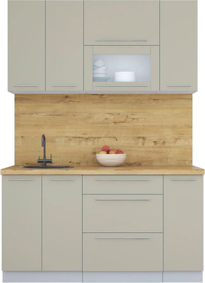 Кухонный гарнитур Интерлиния Мила Пластик 1.5 В - фото