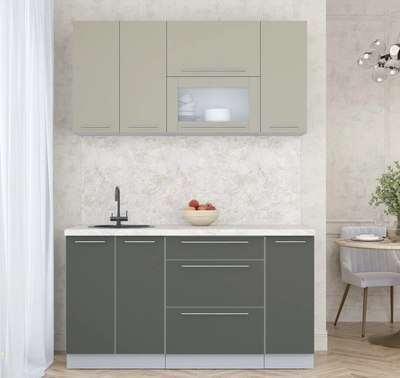 Кухонный гарнитур Интерлиния Мила Пластик 1.5 В