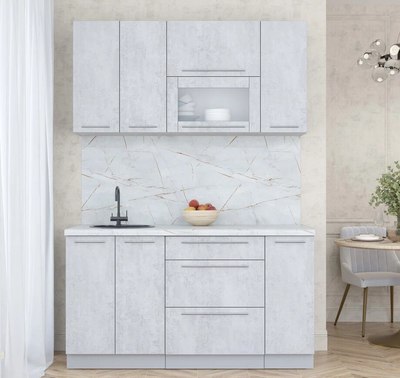 Кухонный гарнитур Интерлиния Мила Пластик 1.5 В