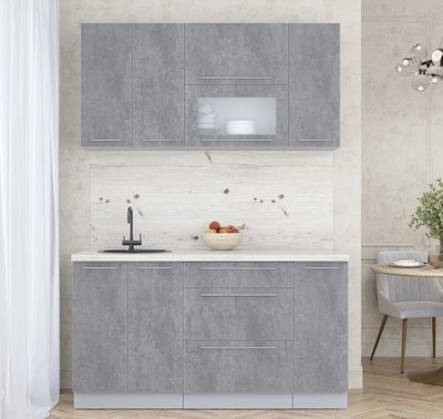 Кухонный гарнитур Интерлиния Мила Пластик 1.5 В