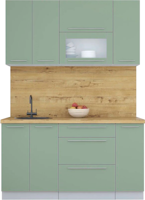 Кухонный гарнитур Интерлиния Мила Пластик 1.5 В - фото