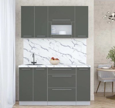 Кухонный гарнитур Интерлиния Мила Пластик 1.5 В