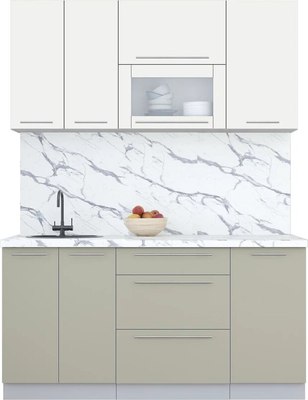 Кухонный гарнитур Интерлиния Мила Пластик 1.6 В - фото