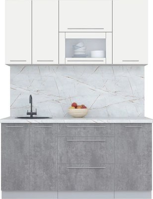 Кухонный гарнитур Интерлиния Мила Пластик 1.6 В - фото