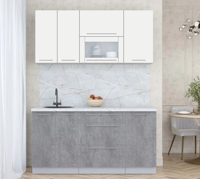 Кухонный гарнитур Интерлиния Мила Пластик 1.6 В