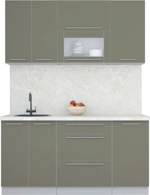 Кухонный гарнитур Интерлиния Мила Пластик 1.6 В - фото