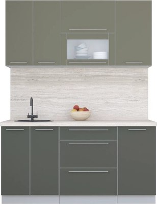 Кухонный гарнитур Интерлиния Мила Пластик 1.6 В - фото