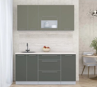 Кухонный гарнитур Интерлиния Мила Пластик 1.6 В