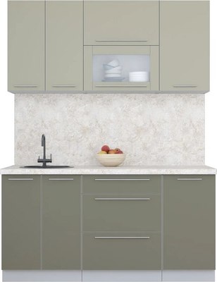 Кухонный гарнитур Интерлиния Мила Пластик 1.6 В - фото