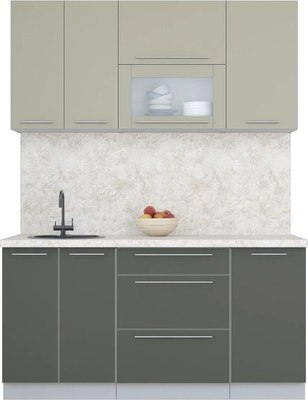 Кухонный гарнитур Интерлиния Мила Пластик 1.6 В - фото