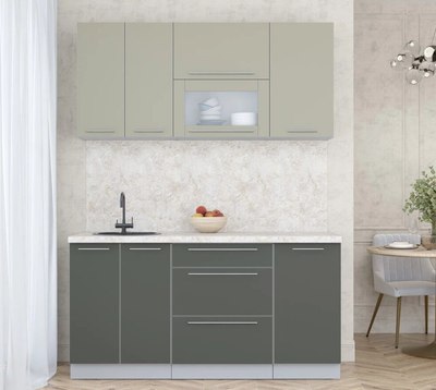 Кухонный гарнитур Интерлиния Мила Пластик 1.6 В