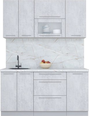 Кухонный гарнитур Интерлиния Мила Пластик 1.6 В - фото