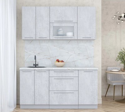 Кухонный гарнитур Интерлиния Мила Пластик 1.6 В