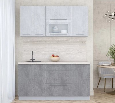 Кухонный гарнитур Интерлиния Мила Пластик 1.6 В