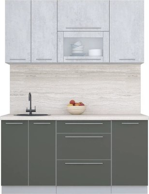 Кухонный гарнитур Интерлиния Мила Пластик 1.6 В - фото