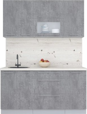 Кухонный гарнитур Интерлиния Мила Пластик 1.6 В - фото
