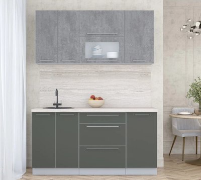 Кухонный гарнитур Интерлиния Мила Пластик 1.6 В