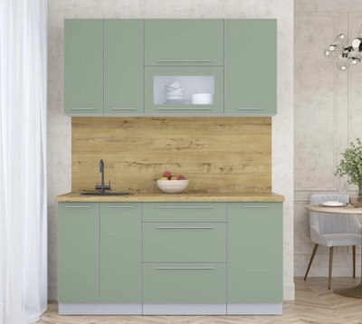 Кухонный гарнитур Интерлиния Мила Пластик 1.6 В