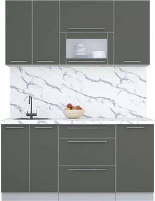 Кухонный гарнитур Интерлиния Мила Пластик 1.6 В - фото