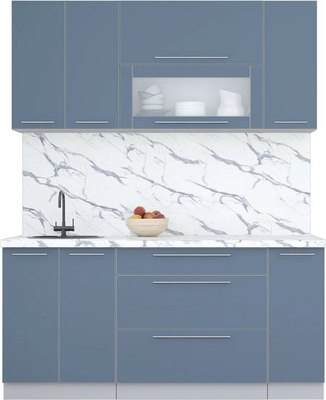 Кухонный гарнитур Интерлиния Мила Пластик 1.7 В - фото
