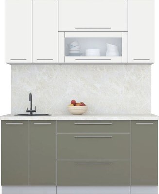 Кухонный гарнитур Интерлиния Мила Пластик 1.7 В - фото