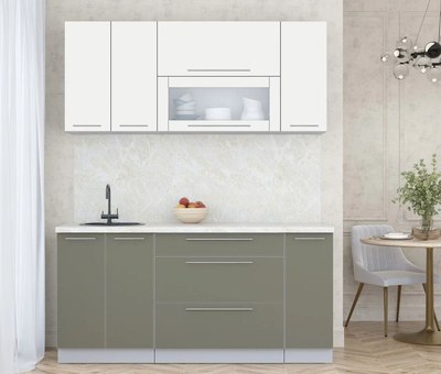 Кухонный гарнитур Интерлиния Мила Пластик 1.7 В