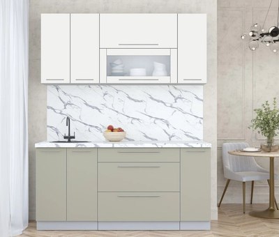 Кухонный гарнитур Интерлиния Мила Пластик 1.7 В