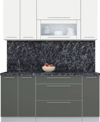 Кухонный гарнитур Интерлиния Мила Пластик 1.7 В - фото